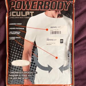 White Men's Shaping Crew Neck T-Shirt size Large